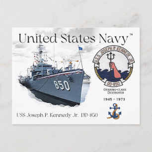 USS JOSEPH P. KENNEDY JR. DD-850-FÖRSTÖRARE VYKORT