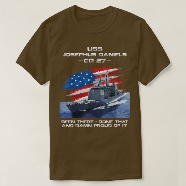 USS Josephus Daniels CG27 Class Cruiser American F T Shirt (Design framsida)