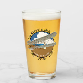 USS KATTUNGE HAWK CV-63 1961-2009 TUMBLER GLASKOPP