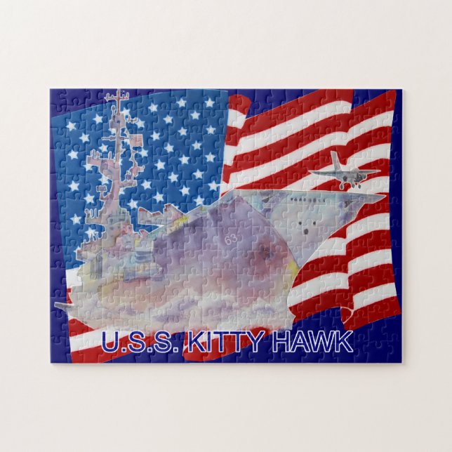 USS Kattunge Hawk CV-63 Puzzle Pussel (Horisontell)