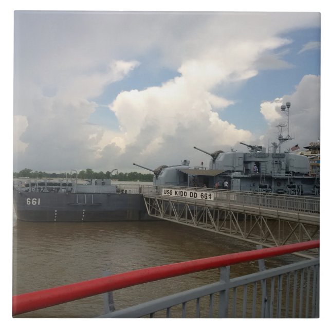 USS KIDD Ceramic Tile Kakelplatta (Framsidan)