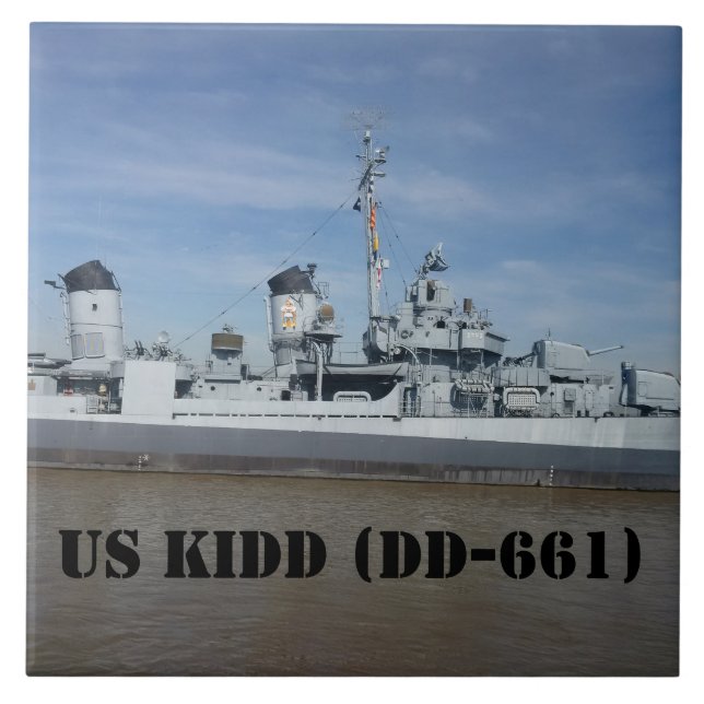 USS KIDD DD 661 KAKELPLATTA (Framsidan)