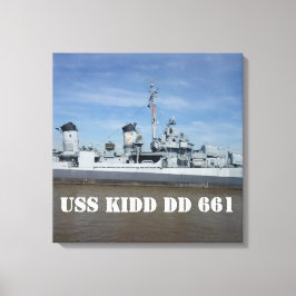 USS KIDD DD 661-Kanvastryck Canvastryck