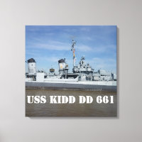 USS KIDD DD 661-Kanvastryck