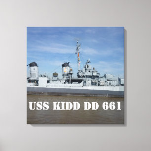 USS KIDD DD 661-Kanvastryck Canvastryck