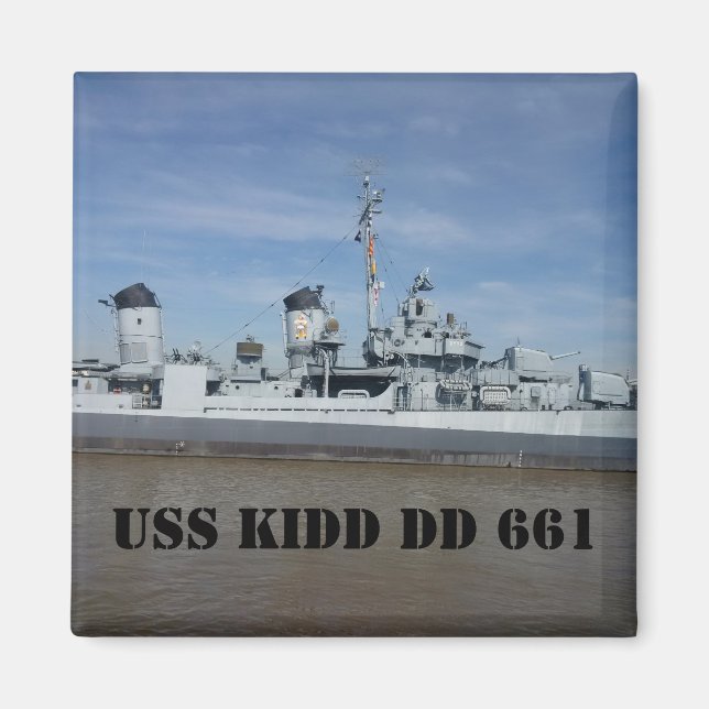 USS KIDD DD 661 Magnet (Framsidan)