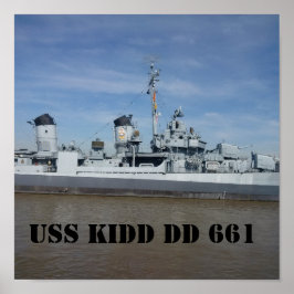 USS KIDD DD 661 Poster