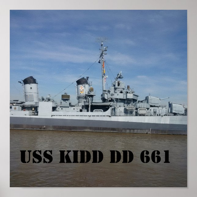 USS KIDD DD 661 Poster (Framsidan)