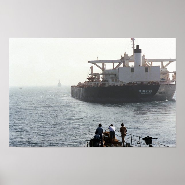 USS Kidd (DDG-993) & USA Bridgeton, Earnest Will Poster (Framsidan)