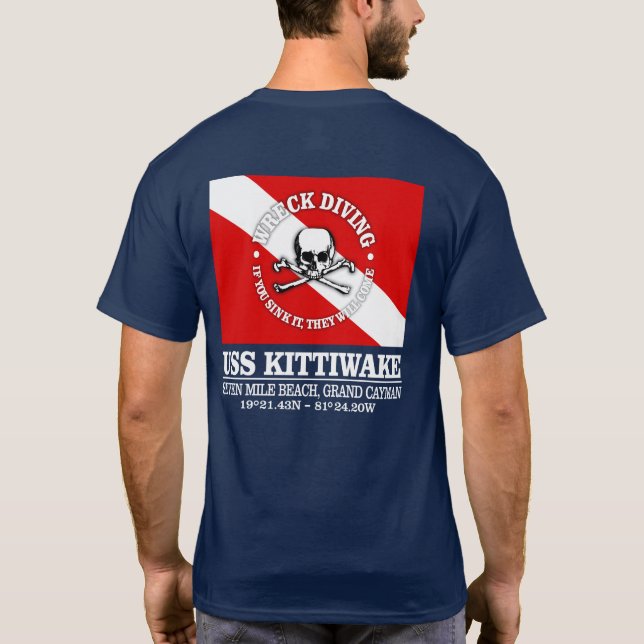 USS Kittiake (bästa vrak) T Shirt (Baksida)