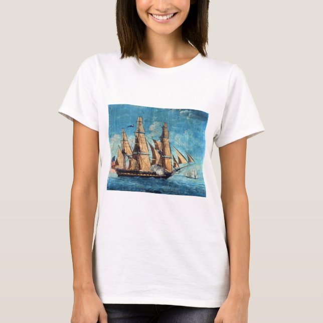 USS-konstitution 1804 Gamla ironsidor T Shirt (Framsida)