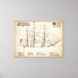 USS-konstitutionen - Frakt-plan SD Canvastryck