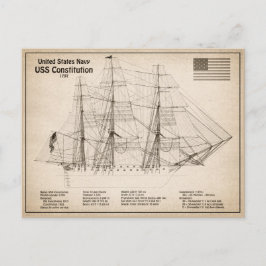 USS-konstitutionen - Frakt-plan SD Vykort