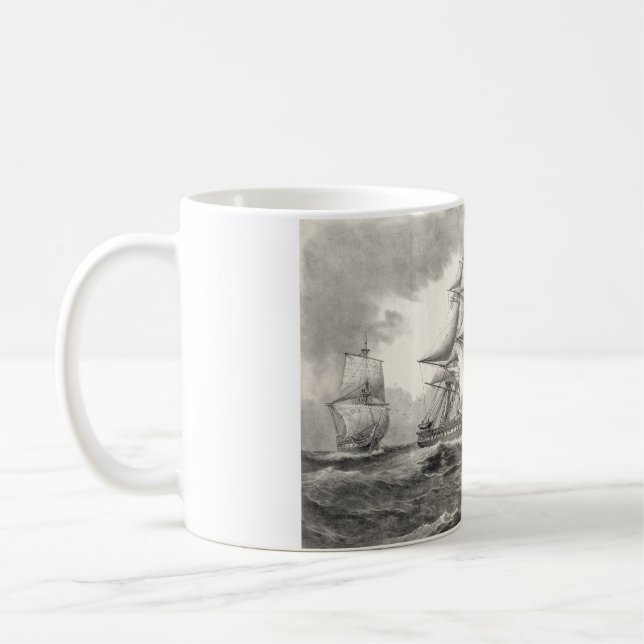 USS-konstitutionen Kaffemugg (Vänster)