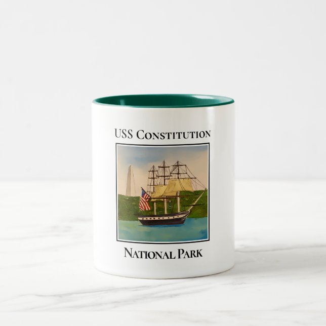 USS-konstitutionen, National Historic Park, Boston Två-Tonad Mugg (Center)