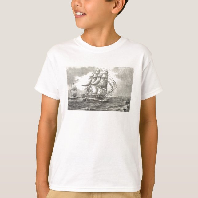 USS-konstitutionen Tee Shirt (Framsida)