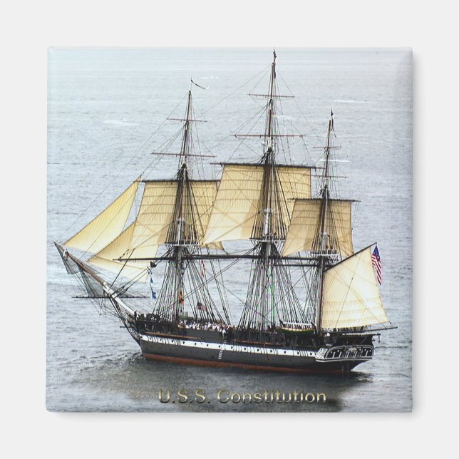 USS-konstitutionen vid Fullt Mask Magnet (Framsidan)