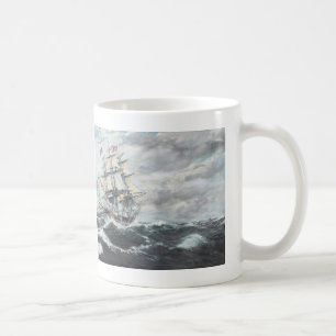 USS-konstitutionhuvud för HMEN Frigate Guerriere Kaffemugg