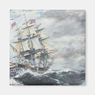 USS-konstitutionhuvud för HMEN Frigate Guerriere Magnet