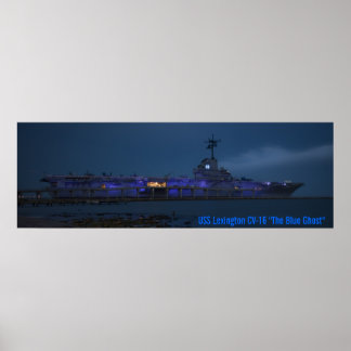 USS Lexington CV-16 "Blue Ghost" Poster