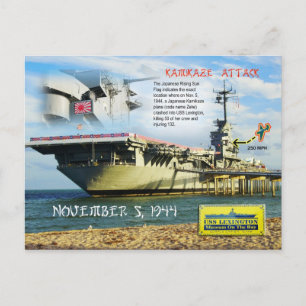 USS Lexington (CV-16), Corpus Christi, Texas Vykort