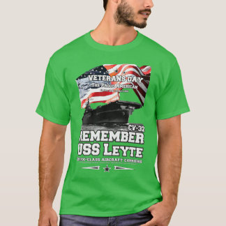 USS Leyte CV32 Essexclass-flygarveteran T Shirt