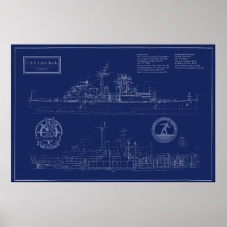 USS Little Rock CLG-4 kryssarritning Poster