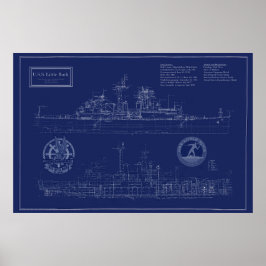 USS Little Rock ritning Poster