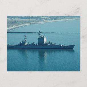 USS Long Beach’, CGN-9 kärnkraftsdriven kryssare,  Vykort