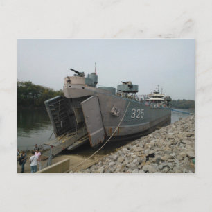 USS LST 325 dockad i Clarksville Tennessee Vykort