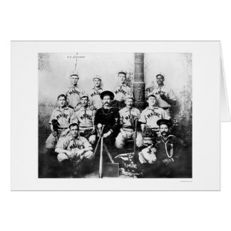 USS Maine Baseball Team 1898 Hälsningskort