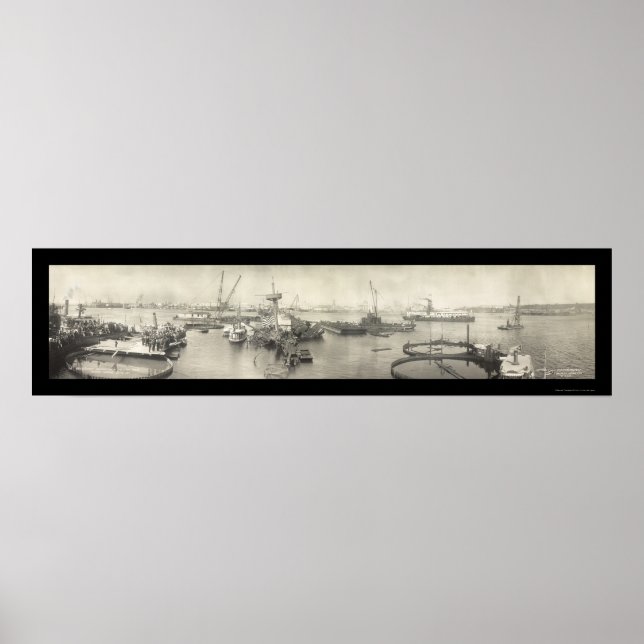 USS Maine Havana Cuba Photo 1911 Poster (Framsidan)
