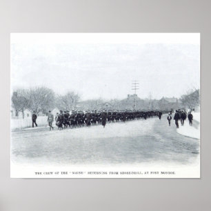 USS Maine på Shore Drill Poster