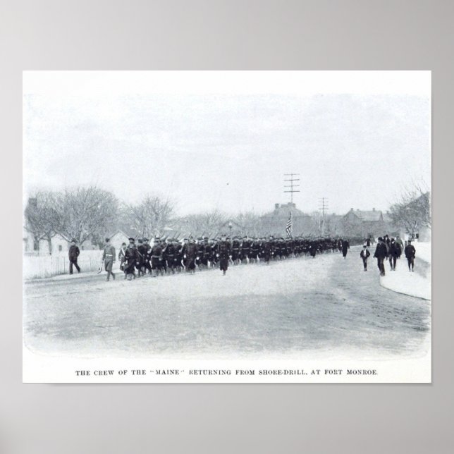 USS Maine på Shore Drill Poster (Framsidan)