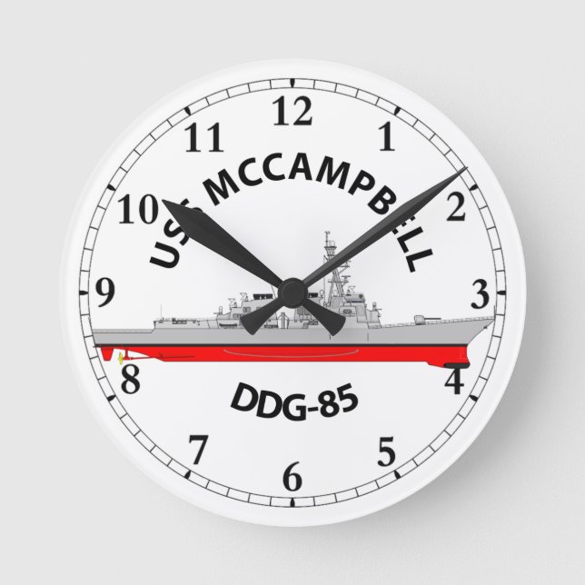 USS MCCAMPBELL - DDG-85 - ARLEIGH BURKE RUND KLOCKA (Framsida)