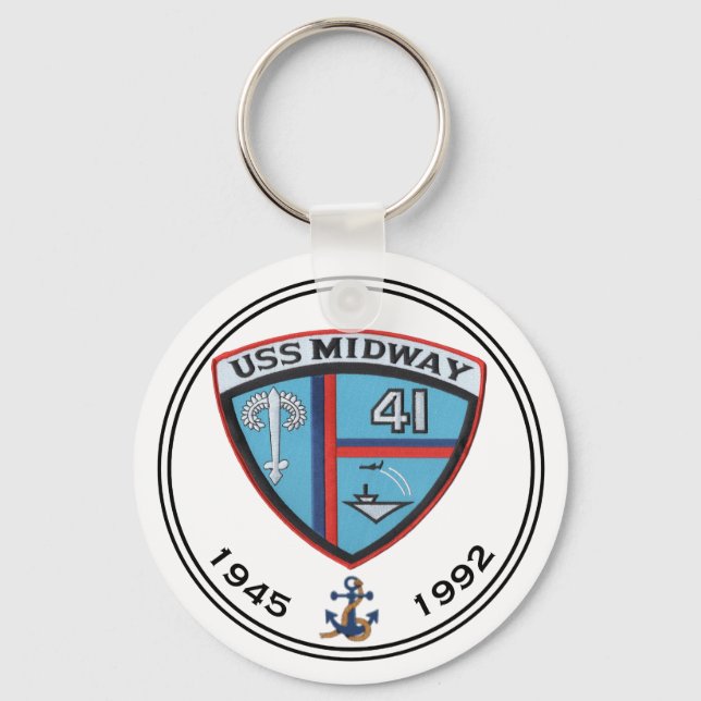 USS MIDWAY CV-41 CARRIER KEYCHAIN NYCKELRING (Framsida)