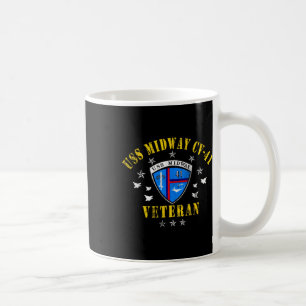 Uss Midway Cv 41 hangarfartygsveteran USA-flagga Kaffemugg