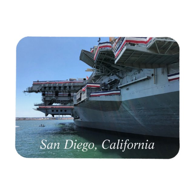 USS Midway in San Diego, California Magnet (Horisontell)