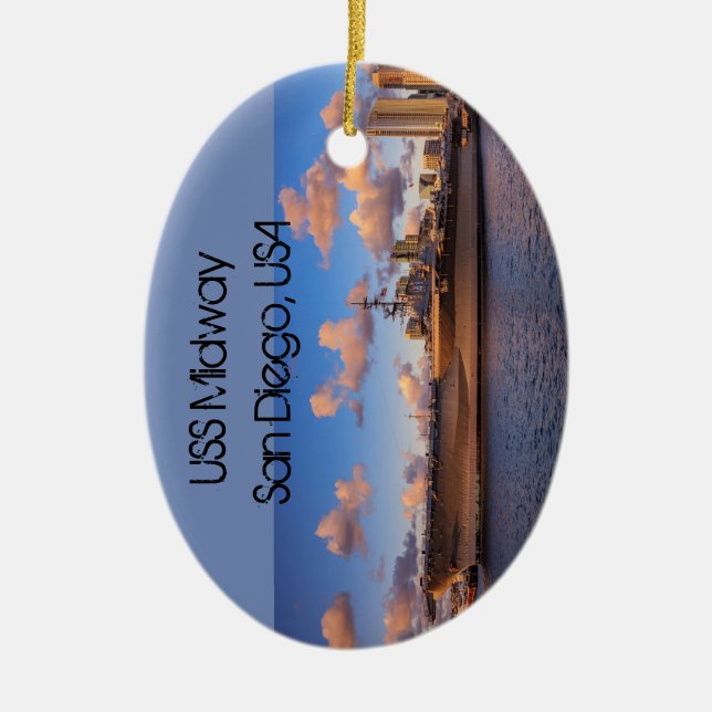 USS Midway Julgransprydnad Keramik (Framsidan)
