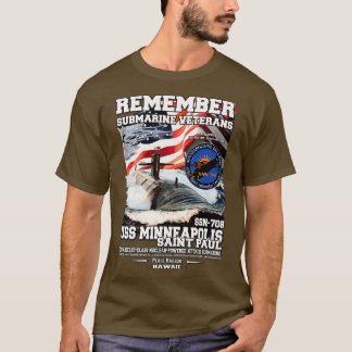 USS MinneapolisSaint Paul SSN708 Submarine T Shirt