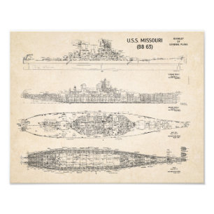 USS MISSOURI-bilder Fototryck