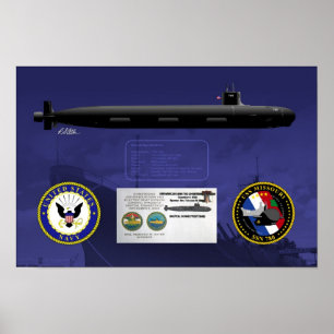 USS Missouri Christeningtryck Poster