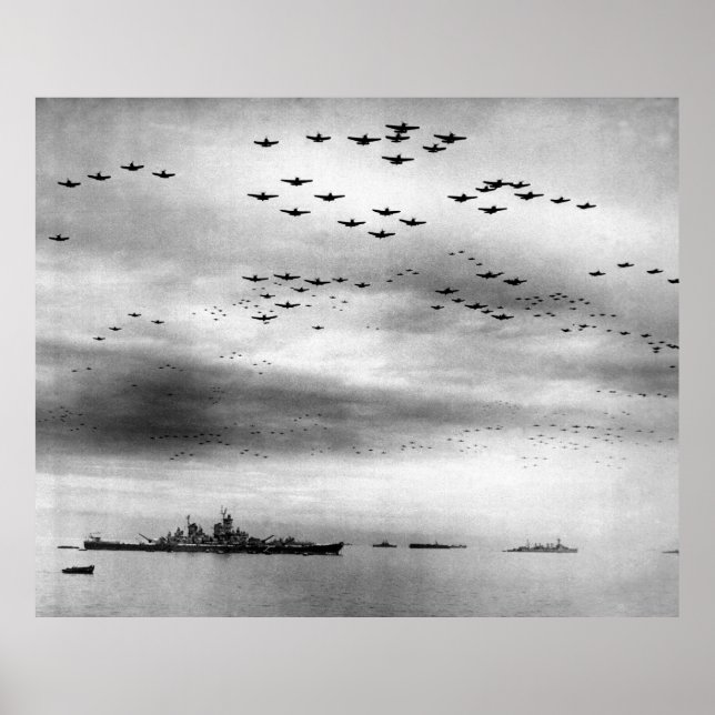 USS Missouri Flyover Surrender of Japan Poster (Framsidan)