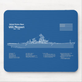 USS Missouri - Frakt Blueprint Plans ABD Musmatta