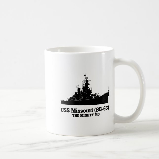 Uss Missouri Men Women Bb-63 Battleship Uss Missou Kaffemugg (Höger)