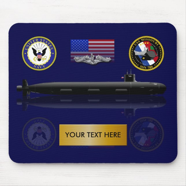 USS Missouri Mousepad Musmatta (Framsidan)