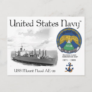 USS MOUNT HUVA AE-29 - POSTCARD VYKORT