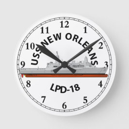 USS NEW ORLEANS, LPD-18, SAN ANTONIO RUND KLOCKA