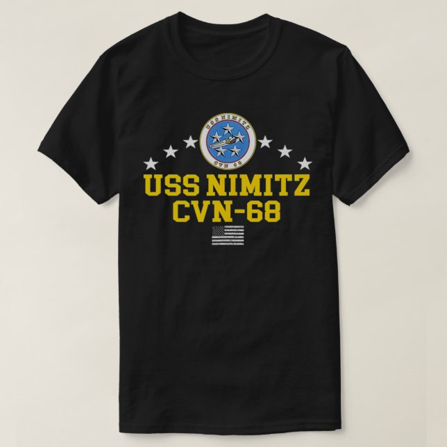 USS Nimitz CVN68 T Shirt (Design framsida)