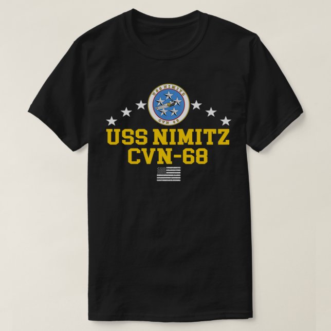 USS Nimitz CVN68 T Shirt (Design framsida)